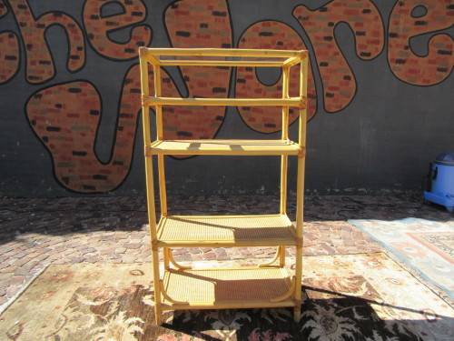Stunning Mid-Century Cane Shelf in good condition