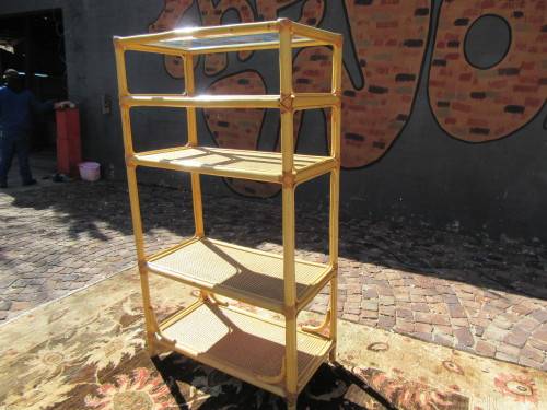 Stunning Mid-Century Cane Shelf in good condition