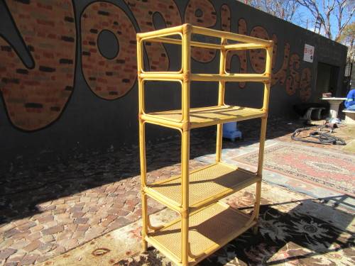 Stunning Mid-Century Cane Shelf in good condition