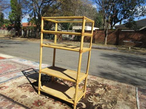 Stunning Mid-Century Cane Shelf in good condition
