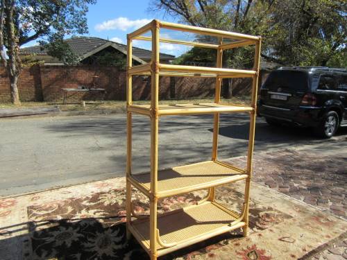 Stunning Mid-Century Cane Shelf in good condition