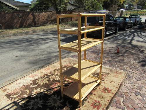 Stunning Mid-Century Cane Shelf in good condition