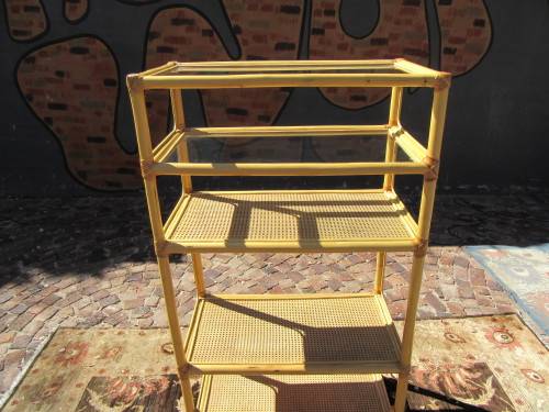 Stunning Mid-Century Cane Shelf in good condition