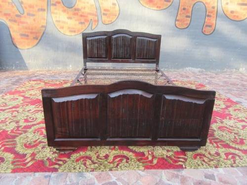 Solid 1950`s Embuia Double bed base Solid structure! Beautifully aged!!