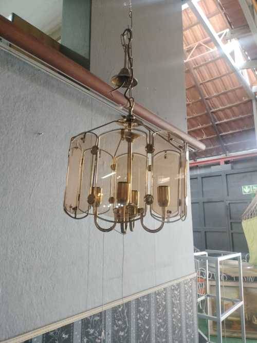 Vintage Hanging Lights with glass