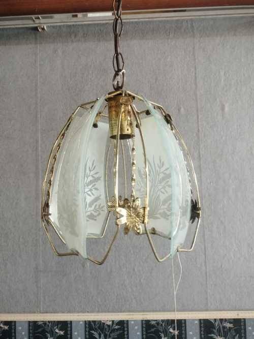 Vintage Hanging Lights with glass