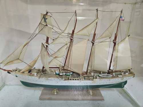 Vintage Model ship in a Glass case