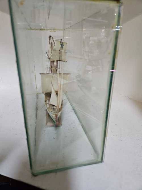 Vintage Model ship in a Glass case