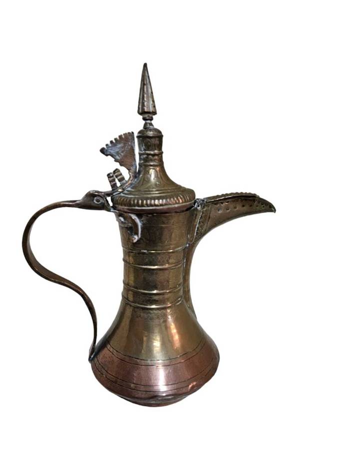A Turkish / Islamic copper dallah coffee pot