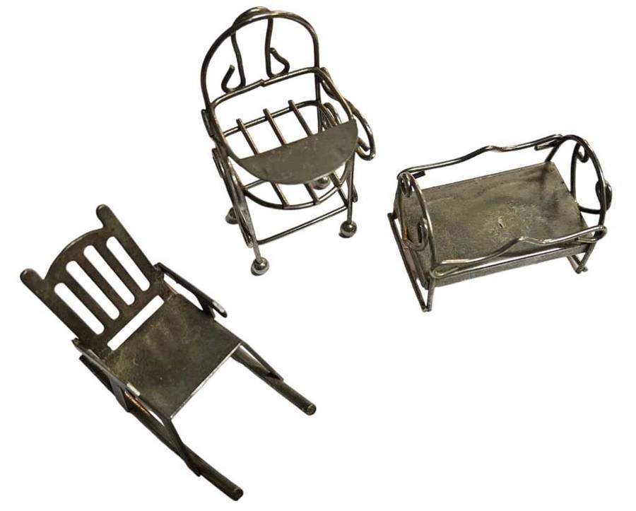 Miniature silver plated Furniture