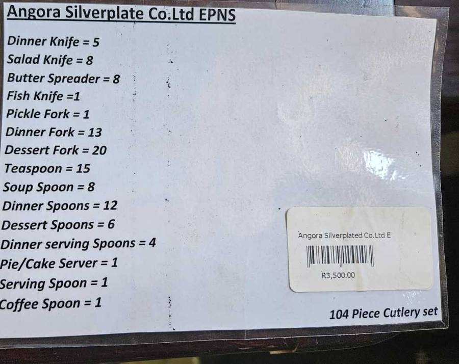 104 PC Angora Plate Cutlery set