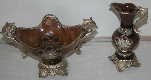 MAGNIFICENT VERY ORNATE RESEND JUG AND BOWL