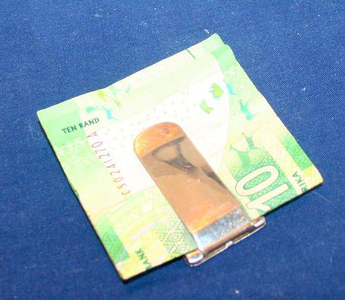 Men's Business Wallet Gift Stainless Steel Money Clip Credit Card Holder With two knifes on the side