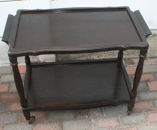 WOW DARK WOOD ANTIQUE, VERY BEAUTIFUL DISPLAY / DRINKS TROLLEY