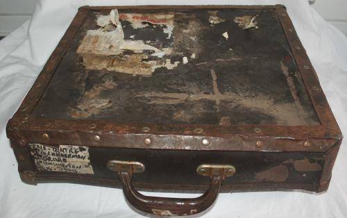 AN AMZING OLD JOHANNESBURG VINTAGE SUITCASE TO CARRY FILM REELS IN