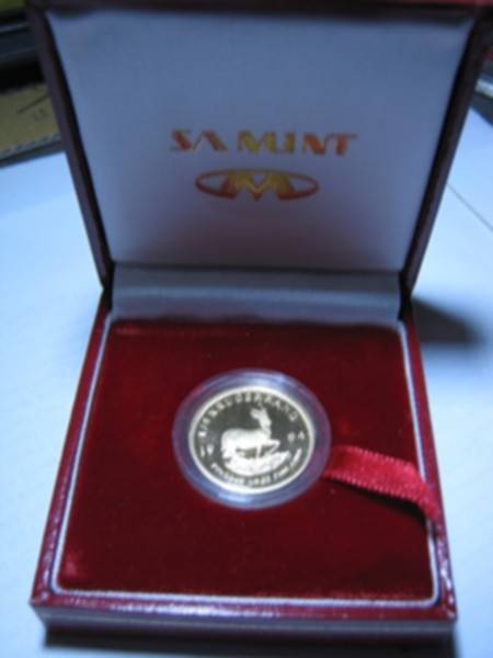 1994 Proof Krugerrand  1/4oz in red SA Mint box.