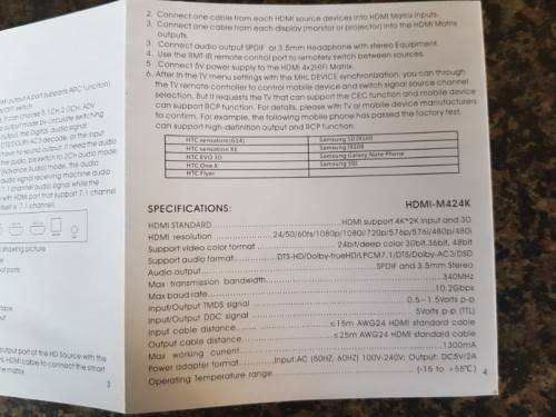 Avue 4x2 HDMI Matrix/Switch