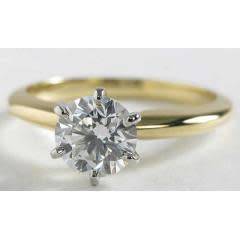 Stunning 14k Solid Yellow Gold "The Camelot" Solitaire diamond ring. 0.380ct / H - SI1
