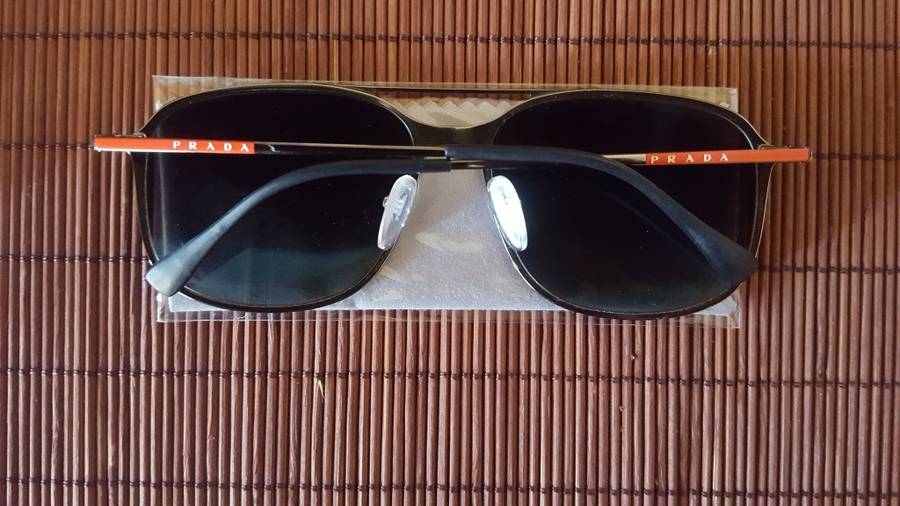 ORIGINAL PRADA LINEAR ROSSI GUN METAL SUNGLASSES