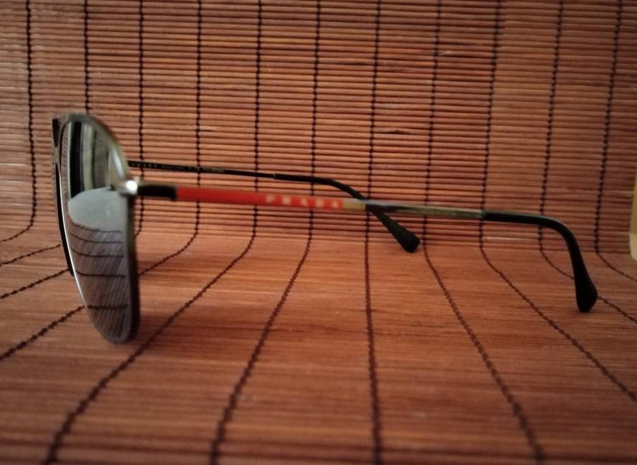 ORIGINAL PRADA LINEAR ROSSI GUN METAL SUNGLASSES