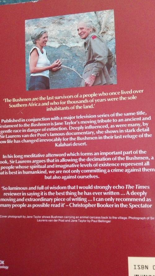 TESTAMENT TO THE BUSHMEN -LAURENS VAN DER POST and JANE TAYLOR