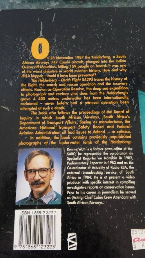 HELDERBERG DEATH FLIGHT SA 295 by RONNIE WATT (South African Airways  areoplane  crash )