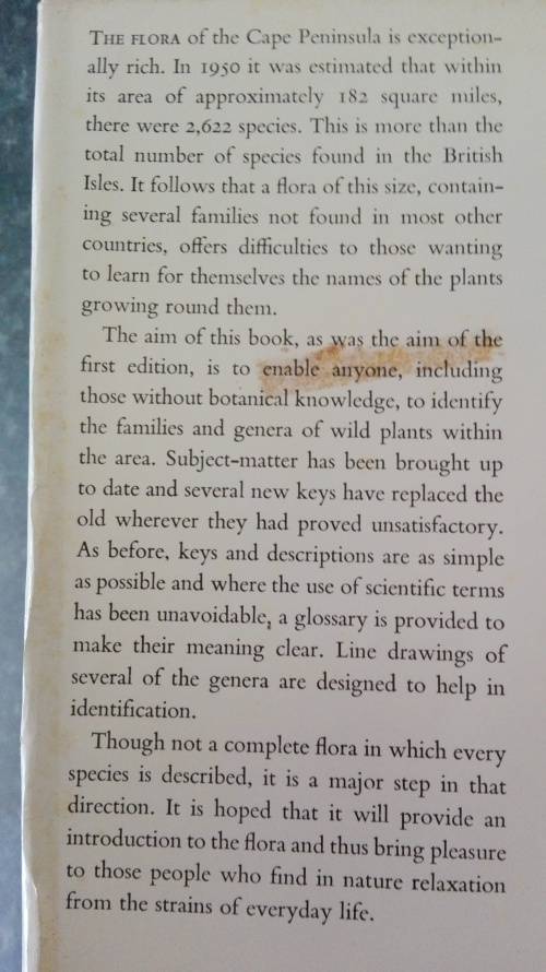 GUIDE TO THE FLORA OF THE CAPE PENINSULA M R LEVYNS