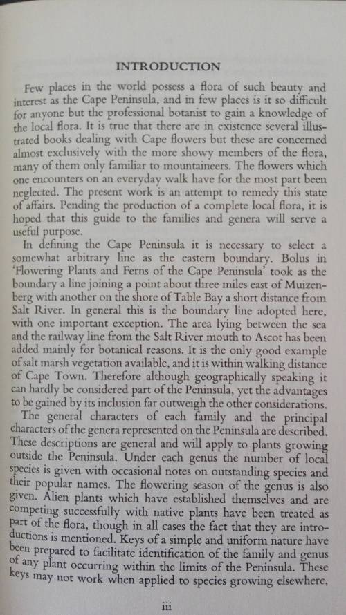 GUIDE TO THE FLORA OF THE CAPE PENINSULA M R LEVYNS