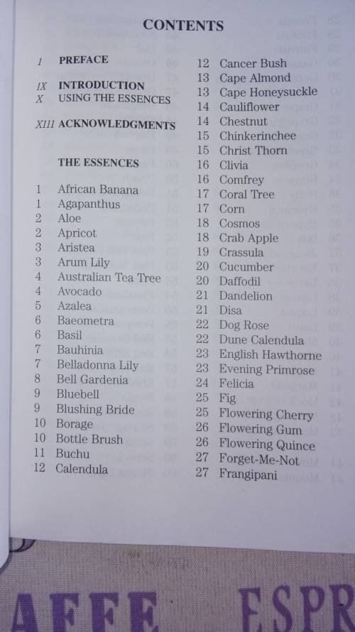 THE SOUTH AFRICAN FLOWER ESSENCES JANET UNITE ( essence fragrence  )