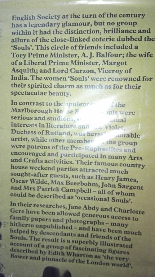 THE SOULS JANE ABDY and CHARLOTTE GERE