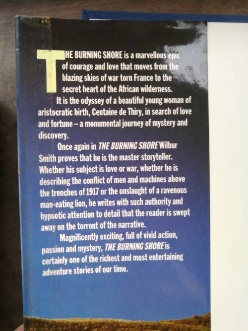 WILBUR SMITH THE BURNING SHORE Hardcover , First Edition 1985