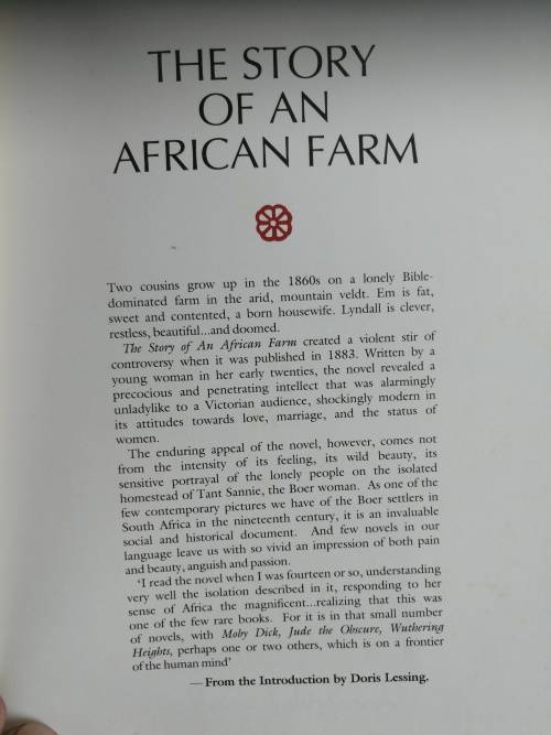 THE STORY OF AN AFRICAN FARM OLIVE SCHREINER with Introduction by DORIS LESSING Illustrated