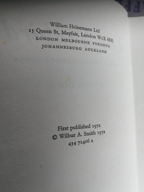 THE SUNBIRD WILBUR SMITH Heinemann First Edition 1972