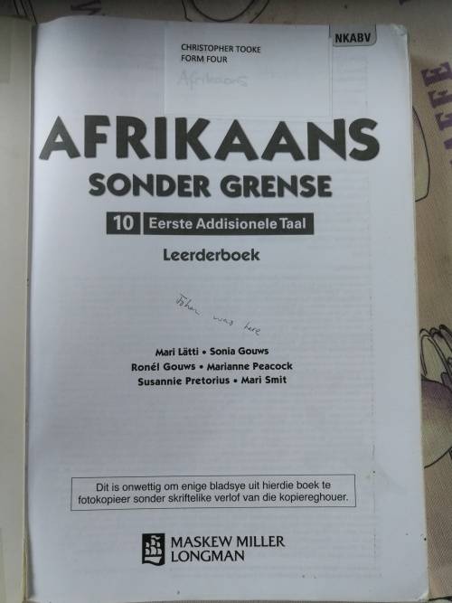 Afrikaans Sonder Grense: Graad 9 en 10: Handboek  ( Eerste Addisionele Taal ) 2 Boeke