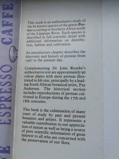 THE PROTEAS OF SOUTHERN AFRICA J P ROURKE Second Revised Edition with Key to the Species some damage