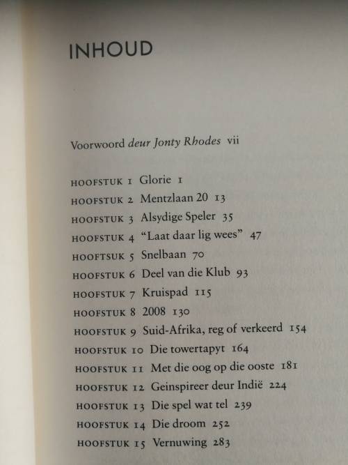 AB DIE OUTOBIOGRAFIE (  KRIEKET / CRICKET  Hardeband )