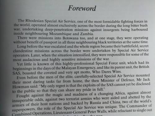 THE ELITE The Story of the RHODESIAN SPECIAL AIR SERVICE  Barbara Cole