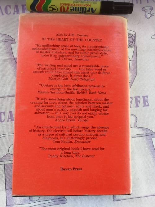 WAITING FOR THE BARBARIANS J M COETZEE First Published in S A 1981 Hardcover