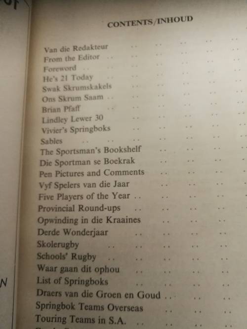 The South African RUGBY ANNUAL JAARBOEK 1957   Editor - Redakteur THEO MARAIS  S A RUGBY