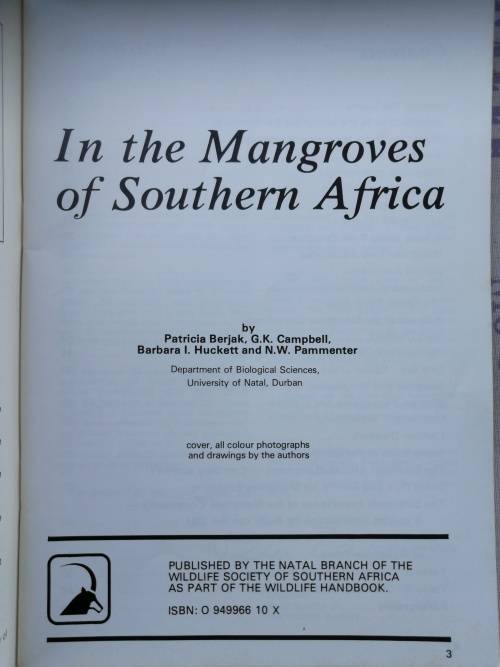 IN THE MANGROVES OF SOUTHERN AFRICA A Wildlife Handbook