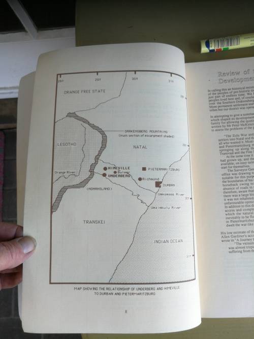 THE FIRST 100 YEARS OF THE UNDERBERG - HIMEVILLE DISTRICT 1887 - 1987  (History  Lower Drakensberg )