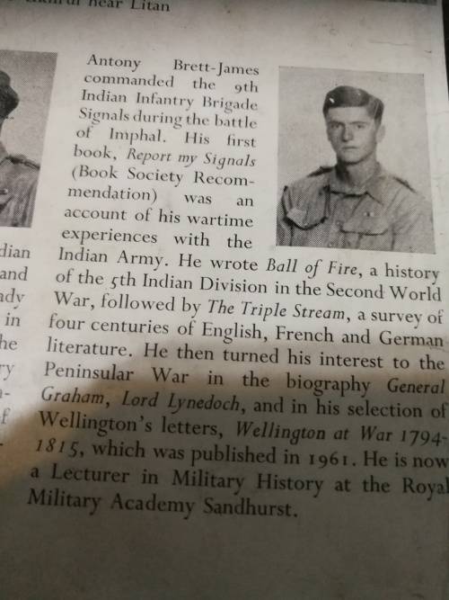 IMPHAL A Flower on Lofty Heights Lieutenant-General SIR GEOFFREY EVANS and ANTONY BRETT-JAMES