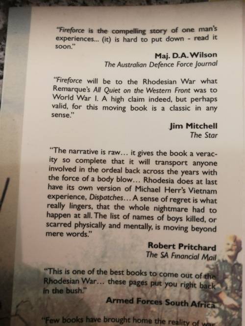 2 Books by CHRIS COCKS FIREFORCE One Man`s War in the Rhodesian Light Infantry plus SURVIVAL COURSE