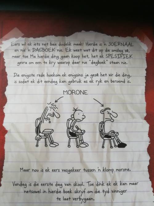 DAGBOEK VAN `n WIMPY KID JEFF KINNEY ( Afrikaans version of Diary of a Wimpy Kid )