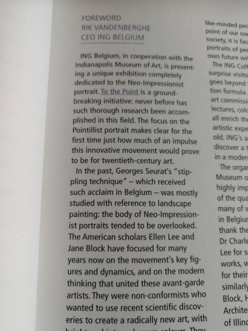 TO THE POINT The NEO-IMPRESSIONIST PORTRAIT 1886-1904 Art Exhibition Catalogue Belgium Dr J Block