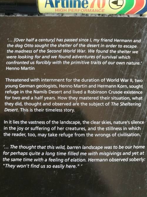 THE SHELTERING DESERT HENNO MARTIN ( Softcover )