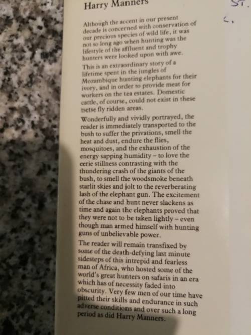 KAMBAKU HARRY MANERS  ( hunting )