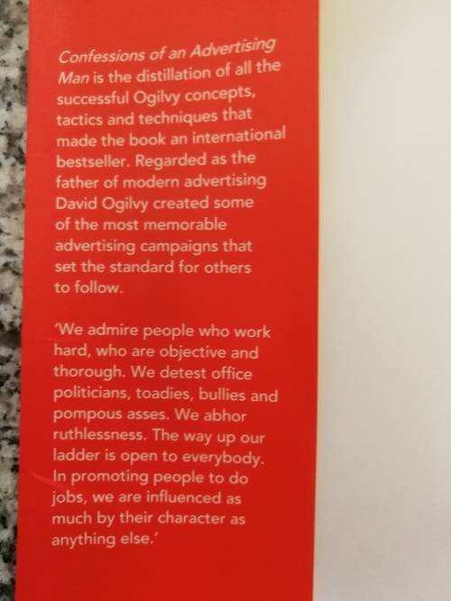 CONFESSIONS OF AN ADVERTISING MAN DAVID OGILVY  Adverts marketing