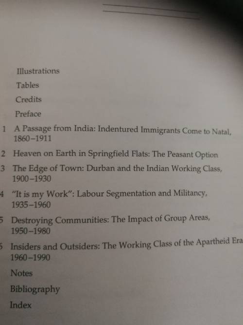 INSIDERS AND OUTSIDERS Indian Working Class of DBN 1910-1990 BILL FREUND  labour Social History