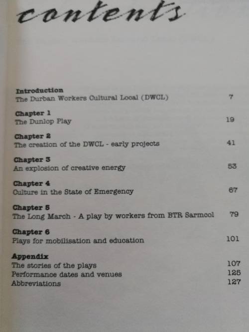 ORGANISE & ACT The Natal Workers Theatre Movement 1983 - 1987 ASTRID  von KOTZE  ( Organize and )